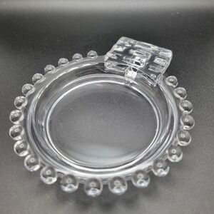 Vintage Imperial Candlewick Glass Beaded Ashtray Trinket Dish